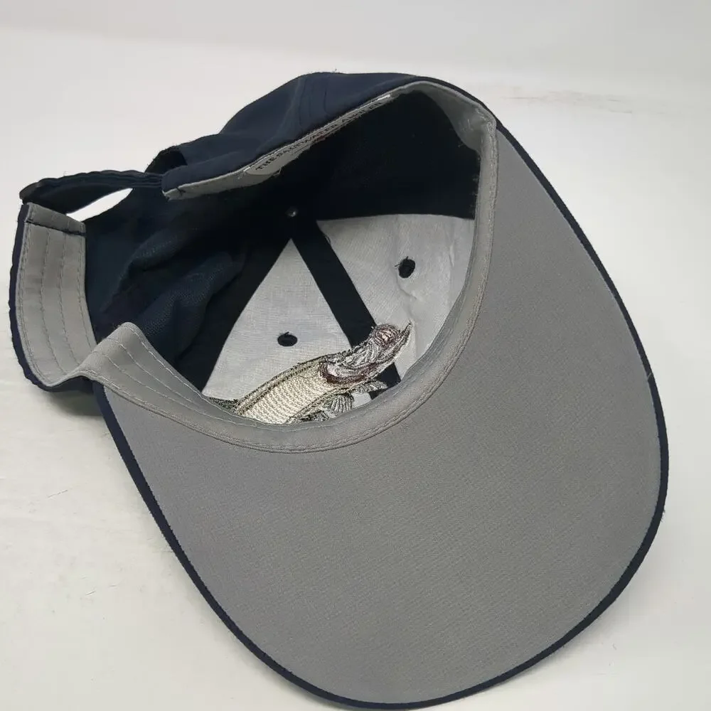 The Saltwater Angler Baseball Cap Blue One Size Embroidered Fish Key West Hat